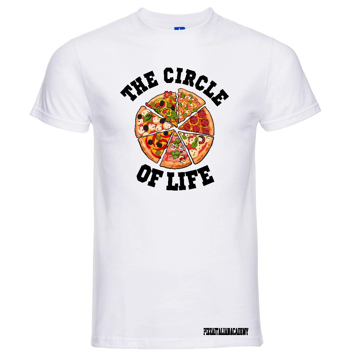 T-Shirt Pizza Circle bianco