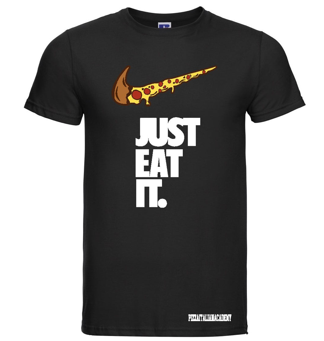 T-Shirt Pizza Just Eat It nero