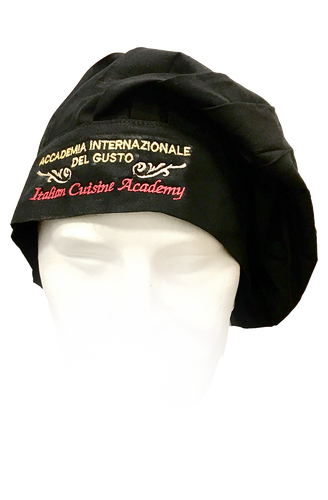 Cappello Chef Nero AIG - Accademia Internazionale del Gusto - piashoponline