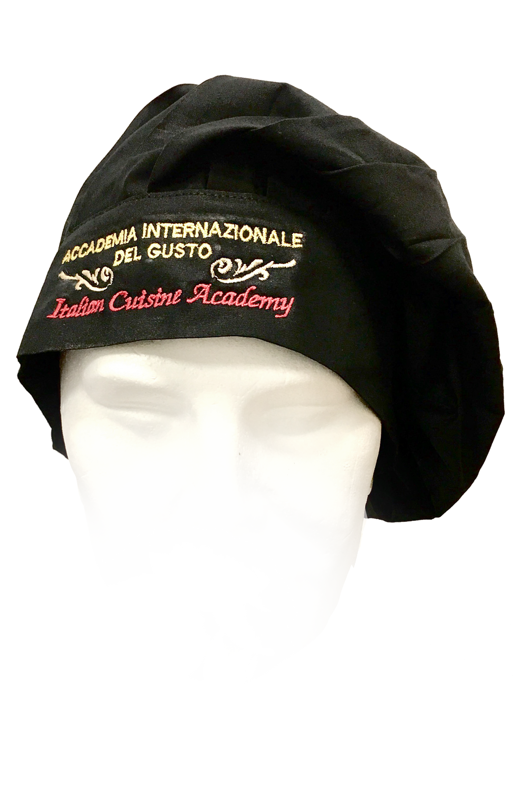 Cappello Chef Nero AIG - Accademia Internazionale del Gusto - piashoponline